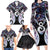New Zealand Aotearoa Family Matching Long Sleeve Bodycon Dress and Hawaiian Shirt Pikorua Single Twist Pink Paua Shell