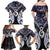 New Zealand Aotearoa Family Matching Off Shoulder Maxi Dress and Hawaiian Shirt Pikorua Single Twist Pink Paua Shell