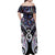 New Zealand Aotearoa Family Matching Off Shoulder Maxi Dress and Hawaiian Shirt Pikorua Single Twist Pink Paua Shell