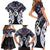 New Zealand Aotearoa Family Matching Short Sleeve Bodycon Dress and Hawaiian Shirt Pikorua Single Twist Pink Paua Shell