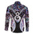 New Zealand Aotearoa Family Matching Short Sleeve Bodycon Dress and Hawaiian Shirt Pikorua Single Twist Pink Paua Shell