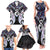 New Zealand Aotearoa Family Matching Tank Maxi Dress and Hawaiian Shirt Pikorua Single Twist Pink Paua Shell