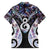 New Zealand Aotearoa Family Matching Tank Maxi Dress and Hawaiian Shirt Pikorua Single Twist Pink Paua Shell
