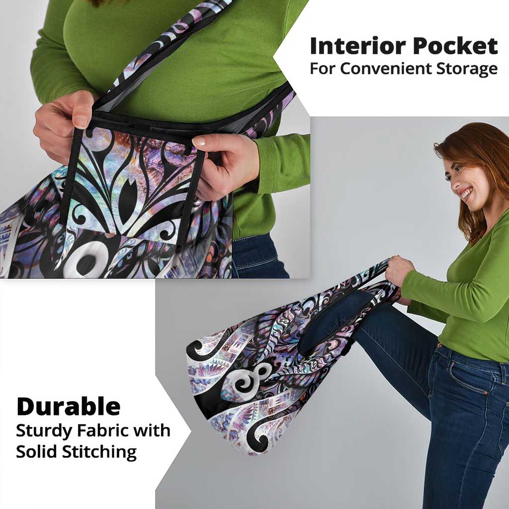 New Zealand Aotearoa Grocery Bag Pikorua Single Twist Pink Paua Shell