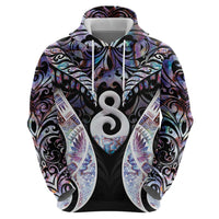 New Zealand Aotearoa Hoodie Pikorua Single Twist Pink Paua Shell