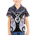 New Zealand Aotearoa Kid Hawaiian Shirt Pikorua Single Twist Pink Paua Shell