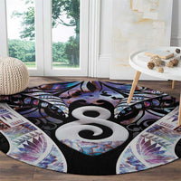 New Zealand Aotearoa Round Carpet Pikorua Single Twist Pink Paua Shell