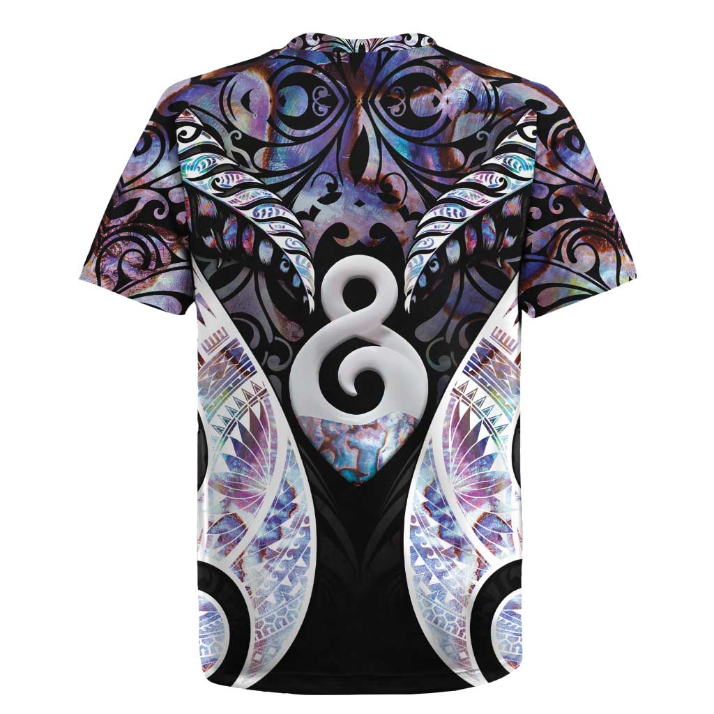 New Zealand Aotearoa Rugby Jersey Pikorua Single Twist Pink Paua Shell