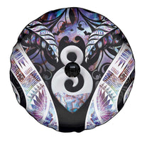 New Zealand Aotearoa Spare Tire Cover Pikorua Single Twist Pink Paua Shell