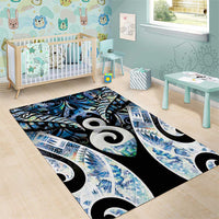 New Zealand Aotearoa Area Rug Pikorua Single Twist Green Paua Shell