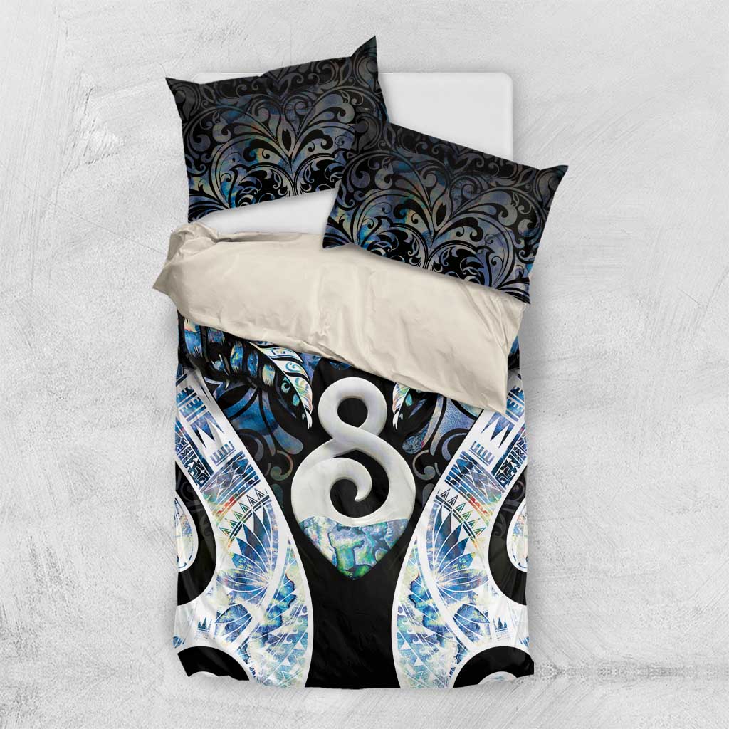 New Zealand Aotearoa Bedding Set Pikorua Single Twist Green Paua Shell