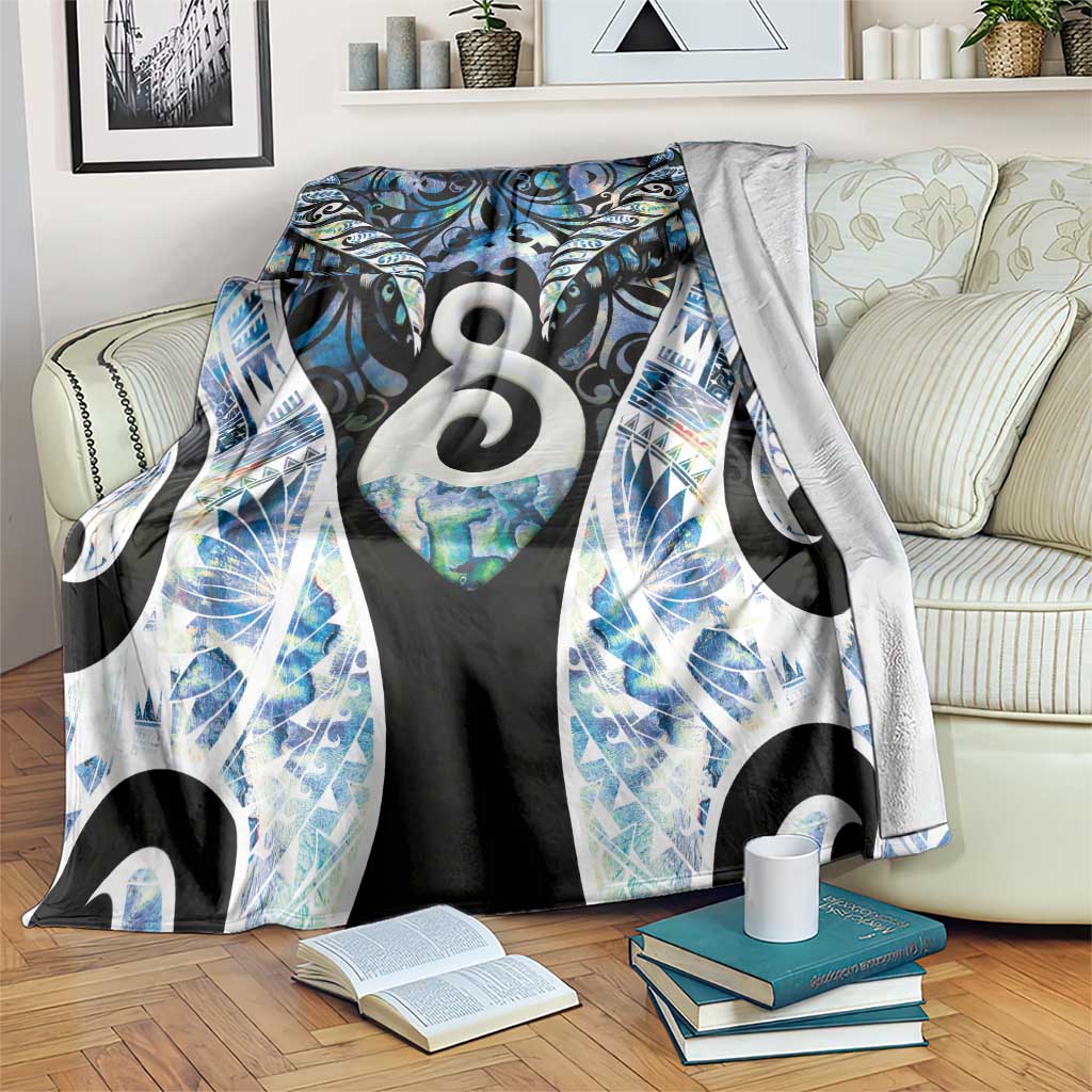 New Zealand Aotearoa Blanket Pikorua Single Twist Green Paua Shell