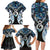 New Zealand Aotearoa Family Matching Long Sleeve Bodycon Dress and Hawaiian Shirt Pikorua Single Twist Green Paua Shell
