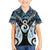 New Zealand Aotearoa Family Matching Long Sleeve Bodycon Dress and Hawaiian Shirt Pikorua Single Twist Green Paua Shell