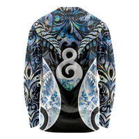 New Zealand Aotearoa Long Sleeve Shirt Pikorua Single Twist Green Paua Shell