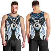 New Zealand Aotearoa Men Tank Top Pikorua Single Twist Green Paua Shell