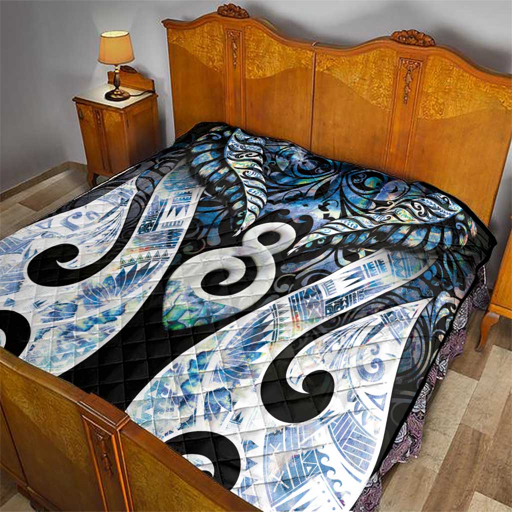 New Zealand Aotearoa Quilt Pikorua Single Twist Green Paua Shell DT05 - Polynesian Pride