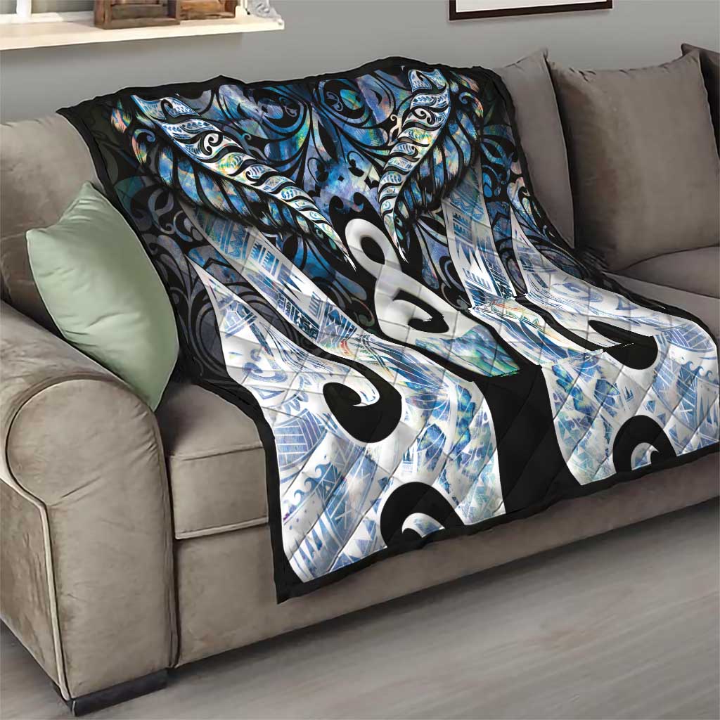 New Zealand Aotearoa Quilt Pikorua Single Twist Green Paua Shell DT05 - Polynesian Pride