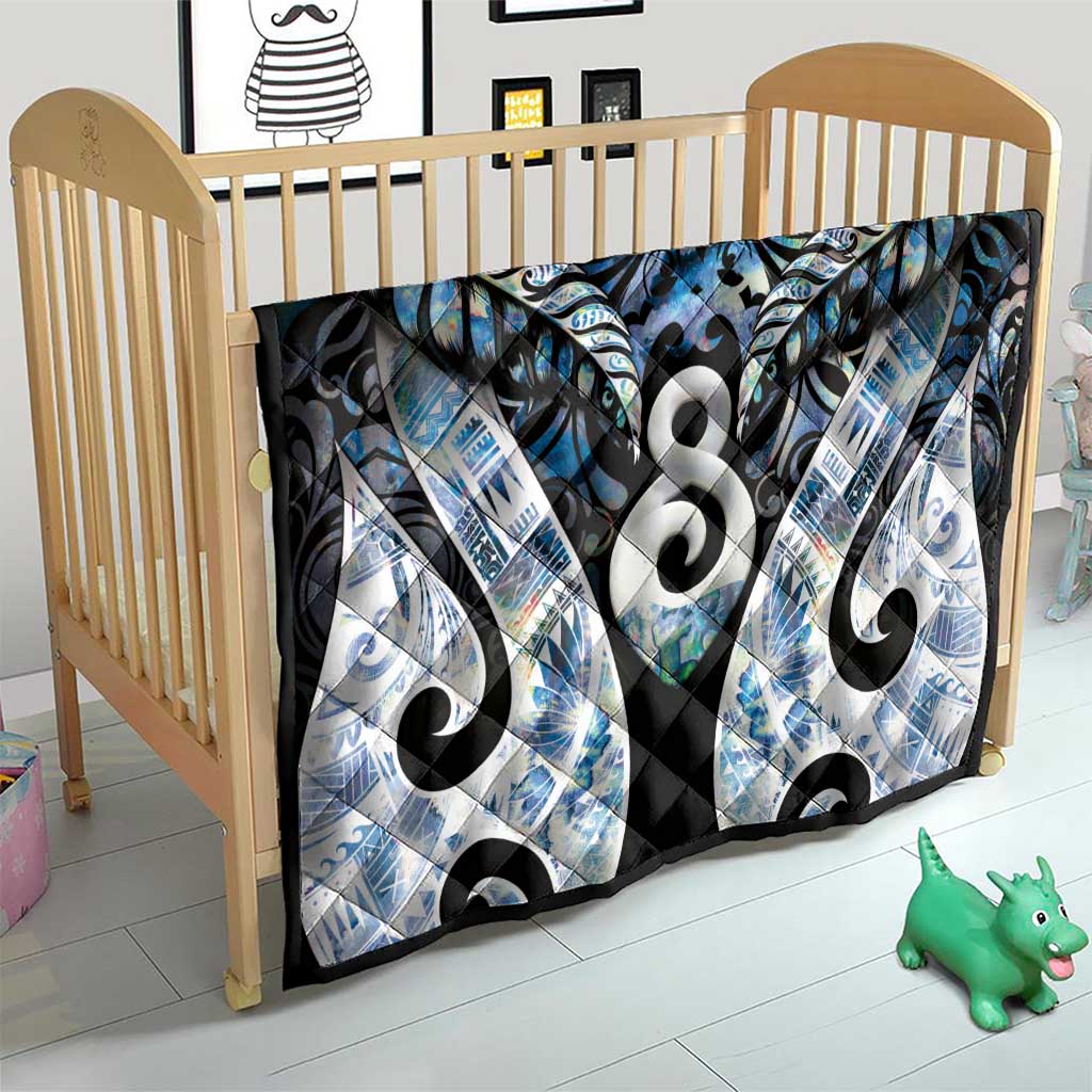 New Zealand Aotearoa Quilt Pikorua Single Twist Green Paua Shell DT05 - Polynesian Pride