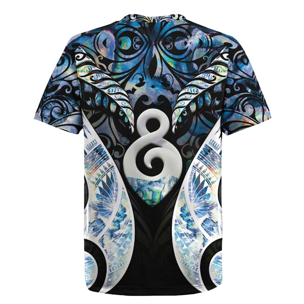 New Zealand Aotearoa Rugby Jersey Pikorua Single Twist Green Paua Shell