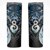 New Zealand Aotearoa Skinny Tumbler Pikorua Single Twist Green Paua Shell DT05 Green - Polynesian Pride