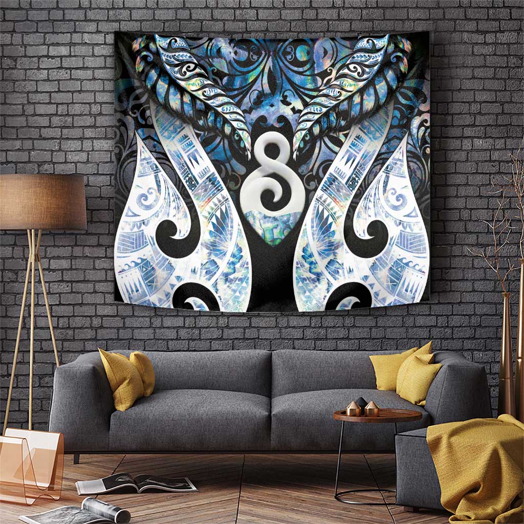 New Zealand Aotearoa Tapestry Pikorua Single Twist Green Paua Shell