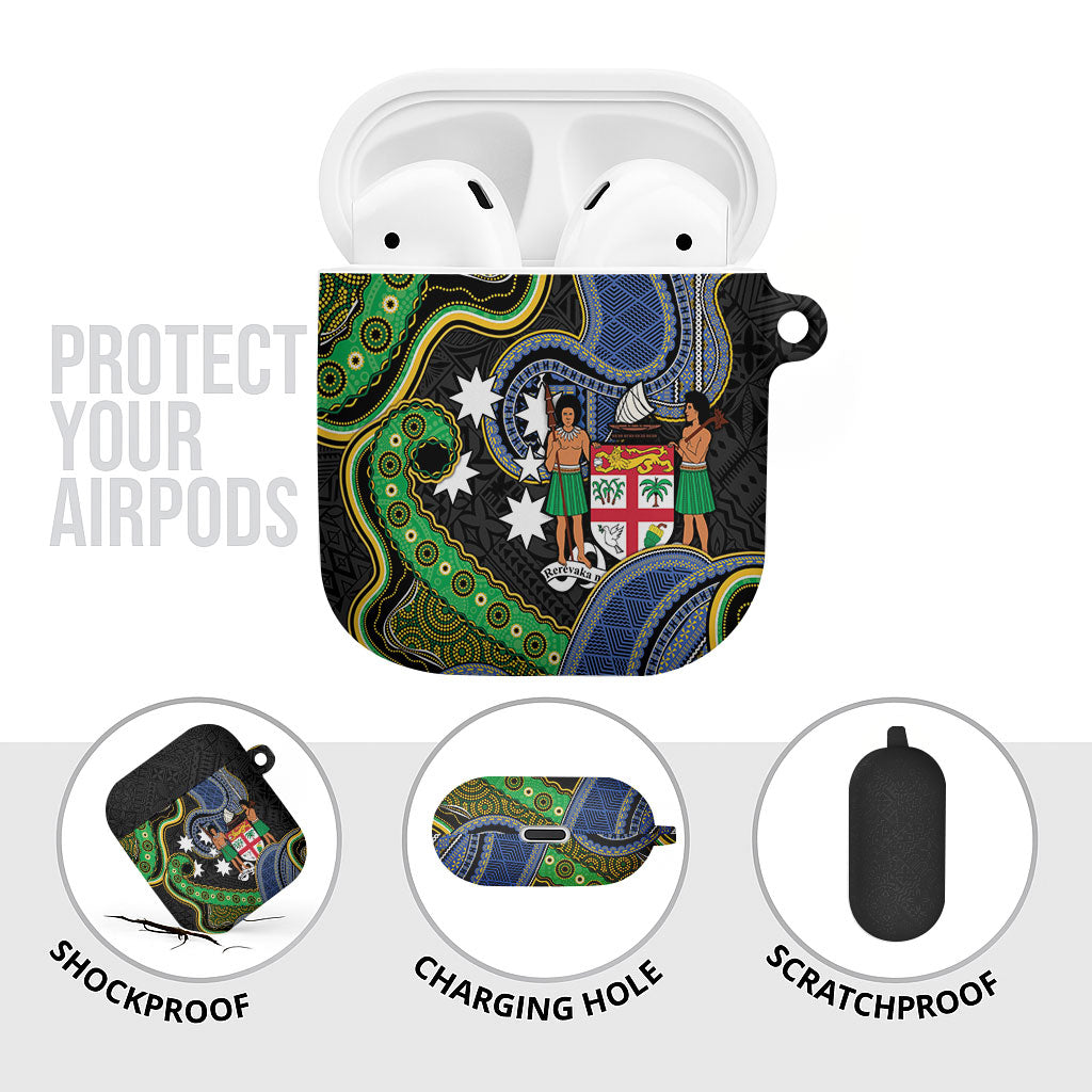South Sea Islanders And Fiji AirPods Case Fijian Coat Of Arms And Southern Cross DT05 - Polynesian Pride