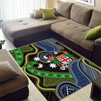 South Sea Islanders And Fiji Area Rug Fijian Coat Of Arms And Southern Cross DT05 - Polynesian Pride