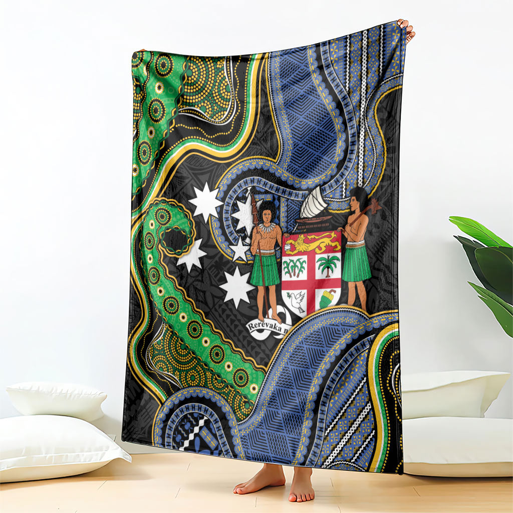 South Sea Islanders And Fiji Blanket Fijian Coat Of Arms And Southern Cross DT05 - Polynesian Pride