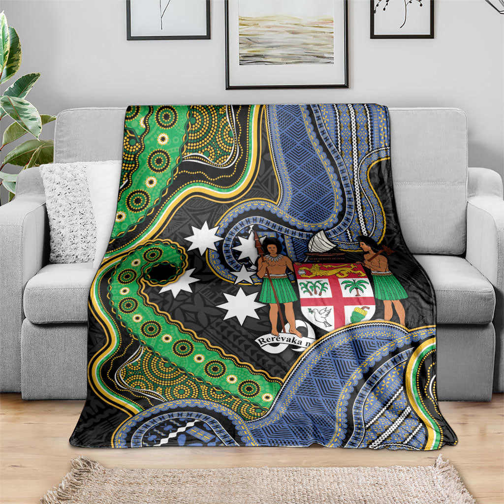 South Sea Islanders And Fiji Blanket Fijian Coat Of Arms And Southern Cross DT05 - Polynesian Pride