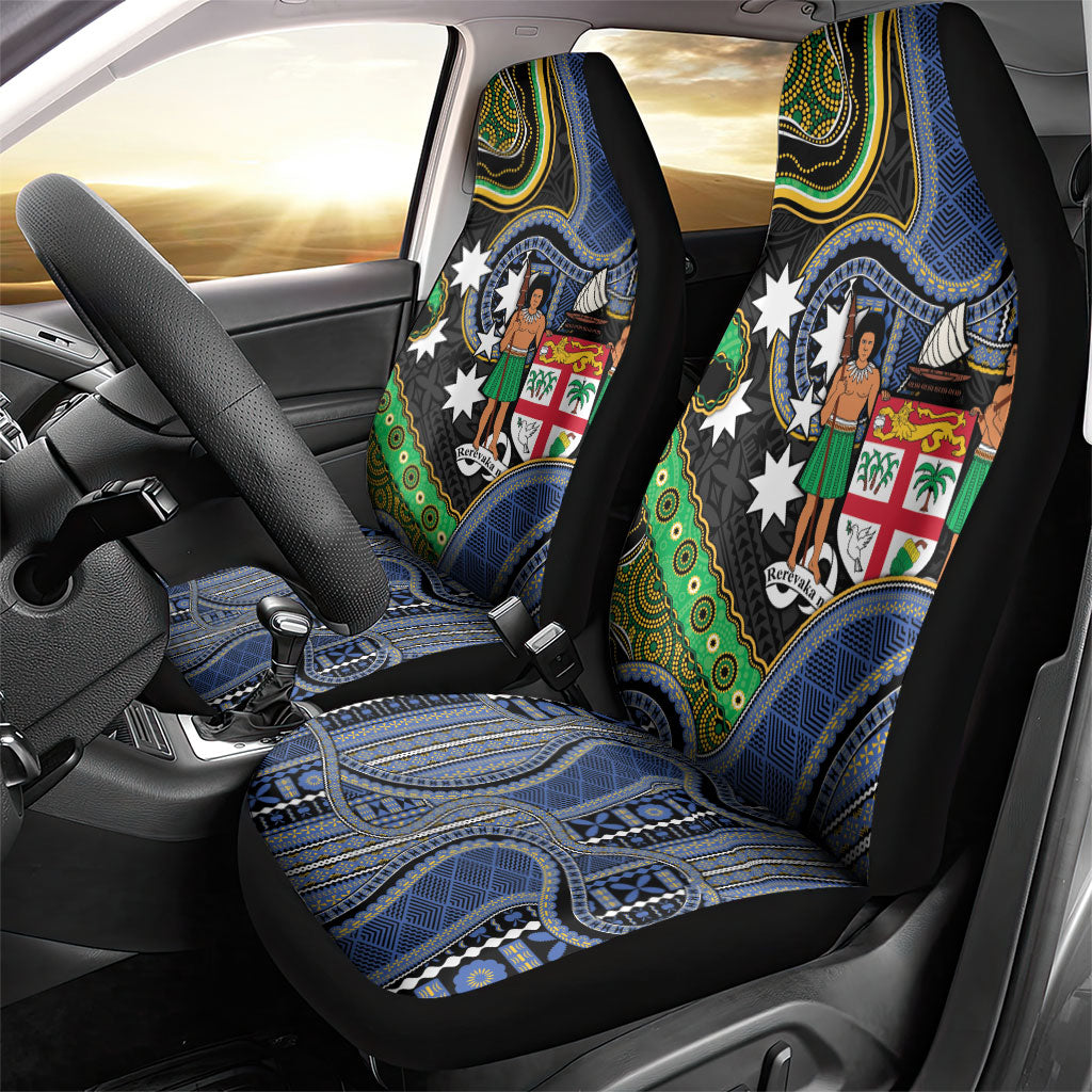 South Sea Islanders And Fiji Car Seat Cover Fijian Coat Of Arms And Southern Cross DT05 - Polynesian Pride