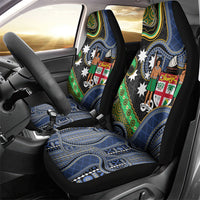 South Sea Islanders And Fiji Car Seat Cover Fijian Coat Of Arms And Southern Cross DT05 - Polynesian Pride