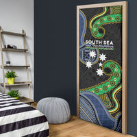 South Sea Islanders And Fiji Door Cover Fijian Coat Of Arms And Southern Cross DT05 - Polynesian Pride