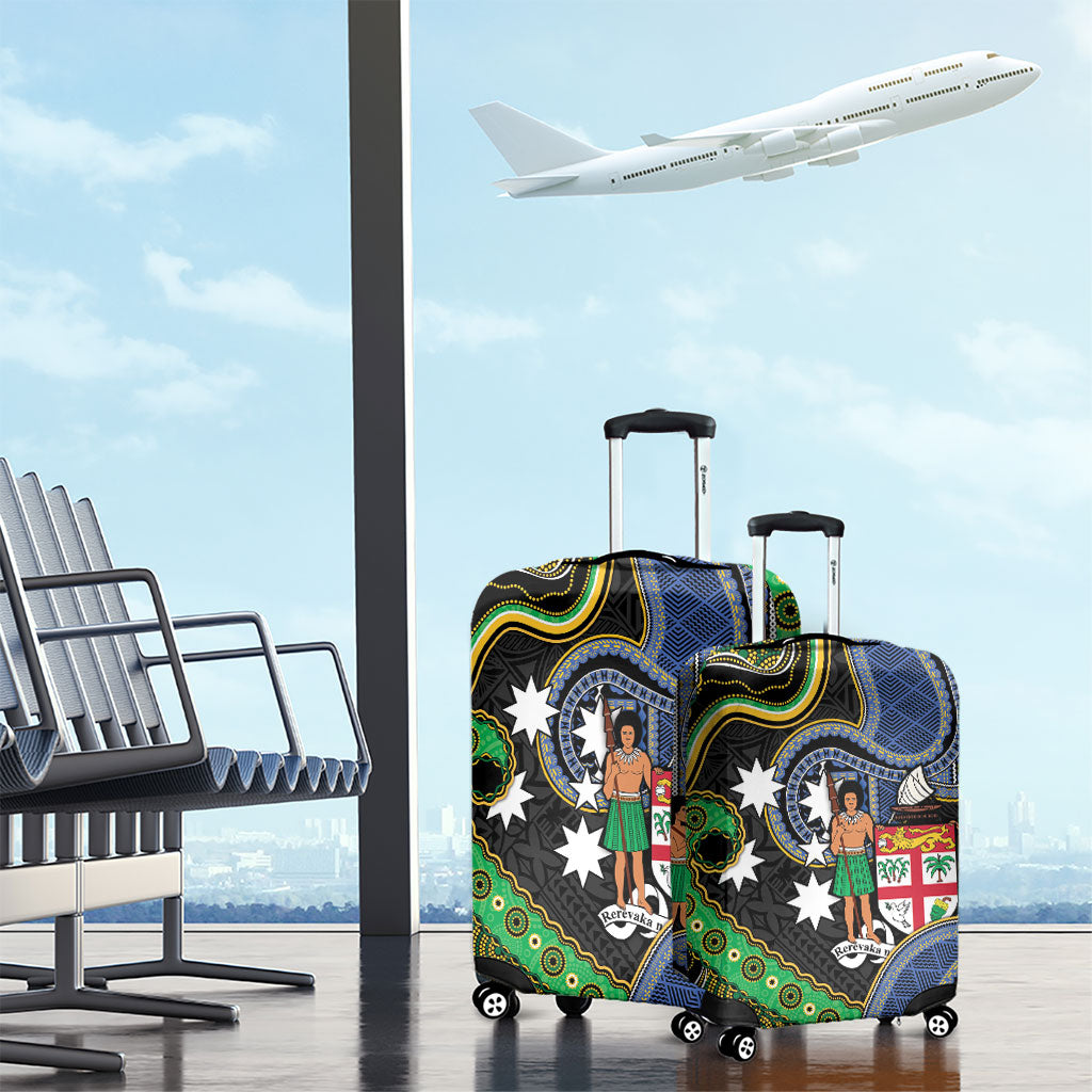 South Sea Islanders And Fiji Luggage Cover Fijian Coat Of Arms And Southern Cross DT05 - Polynesian Pride