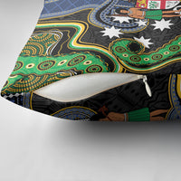South Sea Islanders And Fiji Pillow Cover Fijian Coat Of Arms And Southern Cross DT05 - Polynesian Pride
