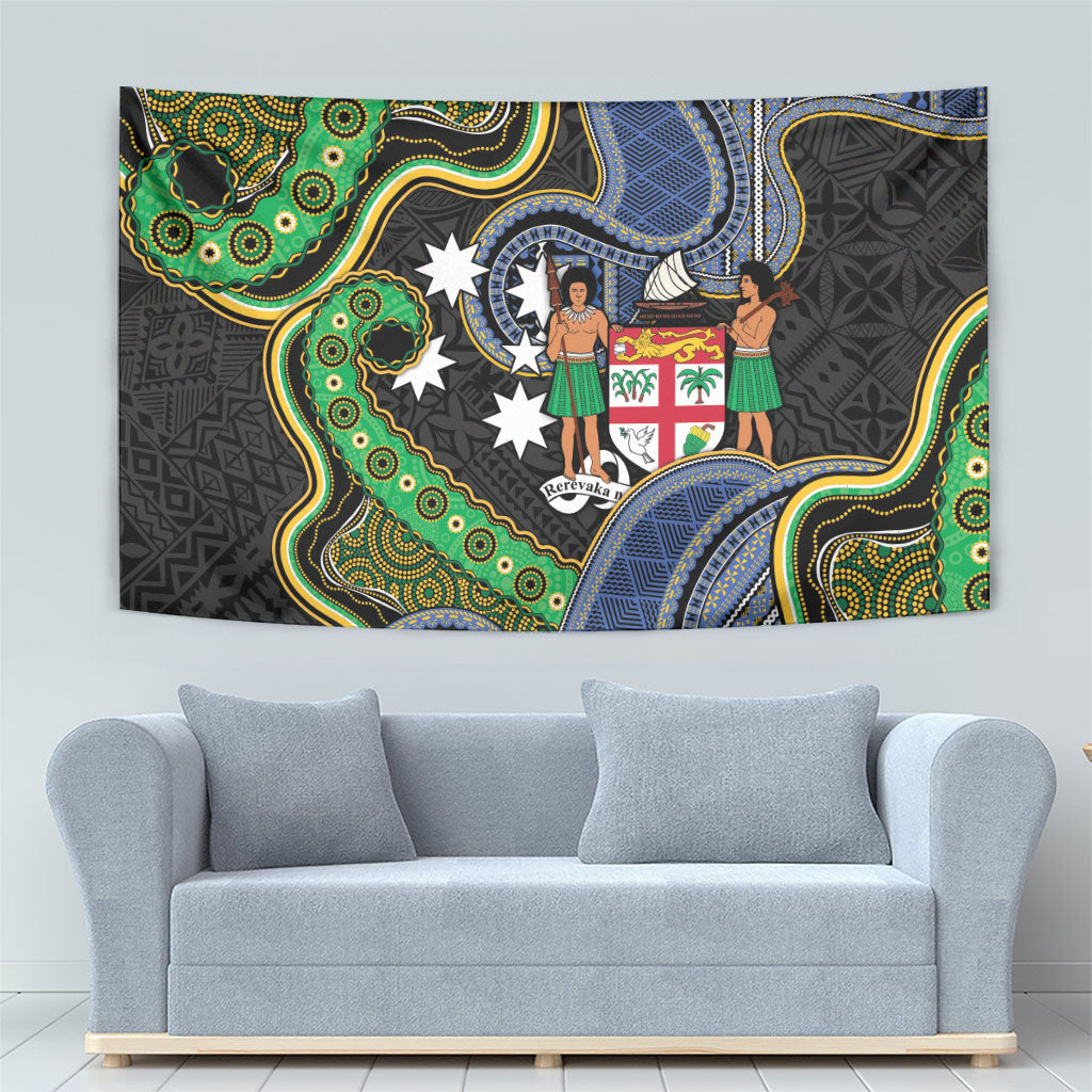 South Sea Islanders And Fiji Tapestry Fijian Coat Of Arms And Southern Cross DT05 - Polynesian Pride