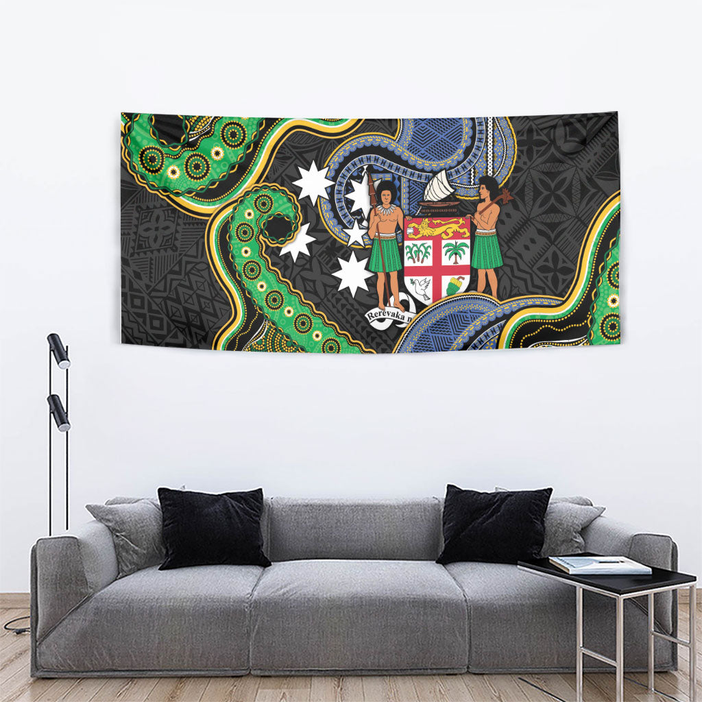 South Sea Islanders And Fiji Tapestry Fijian Coat Of Arms And Southern Cross DT05 - Polynesian Pride