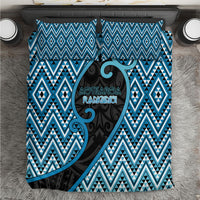 Aotearoa Atua Ranginui Bedding Set Maori Sky Father Koru Patterns DT05 Blue - Polynesian Pride