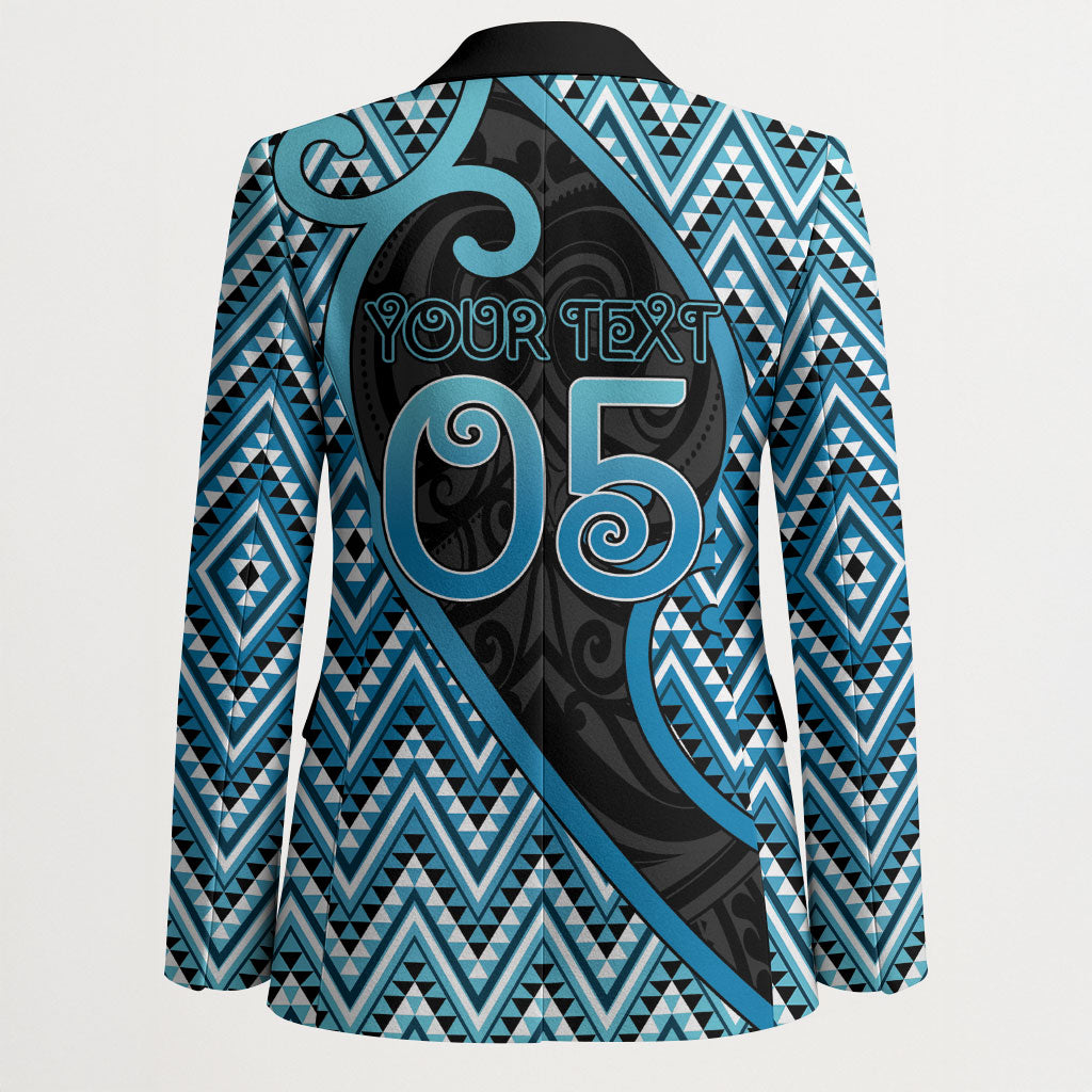 Custom Aotearoa Atua Ranginui Blazer Maori Sky Father Koru Patterns DT05 - Polynesian Pride