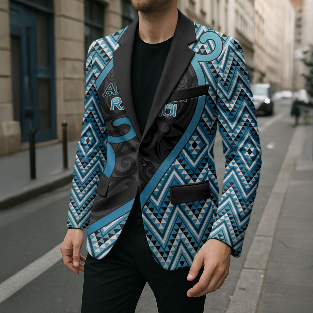 Custom Aotearoa Atua Ranginui Blazer Maori Sky Father Koru Patterns DT05 - Polynesian Pride