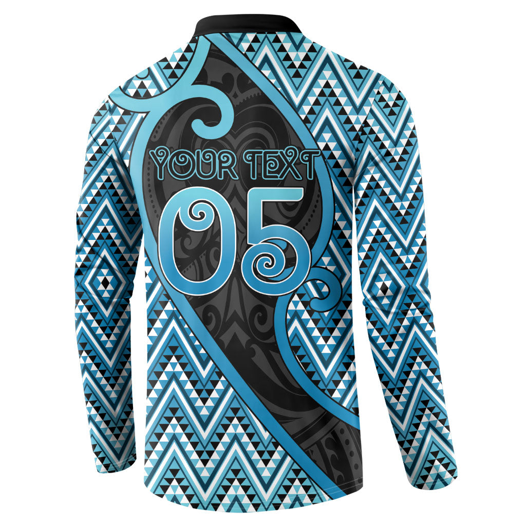 Custom Aotearoa Atua Ranginui Button Sweatshirt Maori Sky Father Koru Patterns DT05 - Polynesian Pride