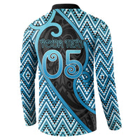 Custom Aotearoa Atua Ranginui Button Sweatshirt Maori Sky Father Koru Patterns DT05 - Polynesian Pride