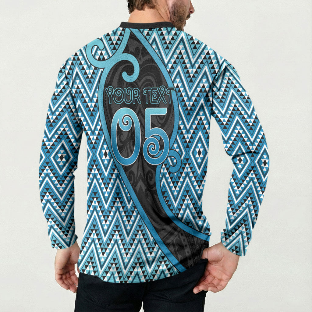 Custom Aotearoa Atua Ranginui Button Sweatshirt Maori Sky Father Koru Patterns DT05 - Polynesian Pride