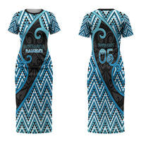 Custom Aotearoa Atua Ranginui Couples Matching Short Sleeve Bodycon Dress and Hawaiian Shirt Maori Sky Father Koru Patterns