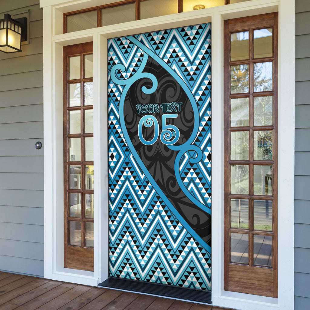 Custom Aotearoa Atua Ranginui Door Cover Maori Sky Father Koru Patterns DT05 - Polynesian Pride