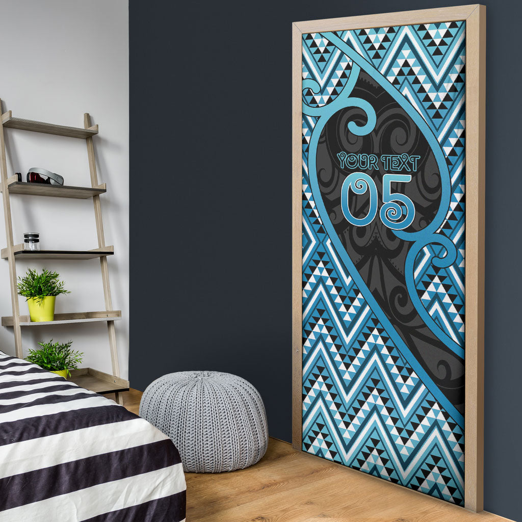 Custom Aotearoa Atua Ranginui Door Cover Maori Sky Father Koru Patterns DT05 - Polynesian Pride