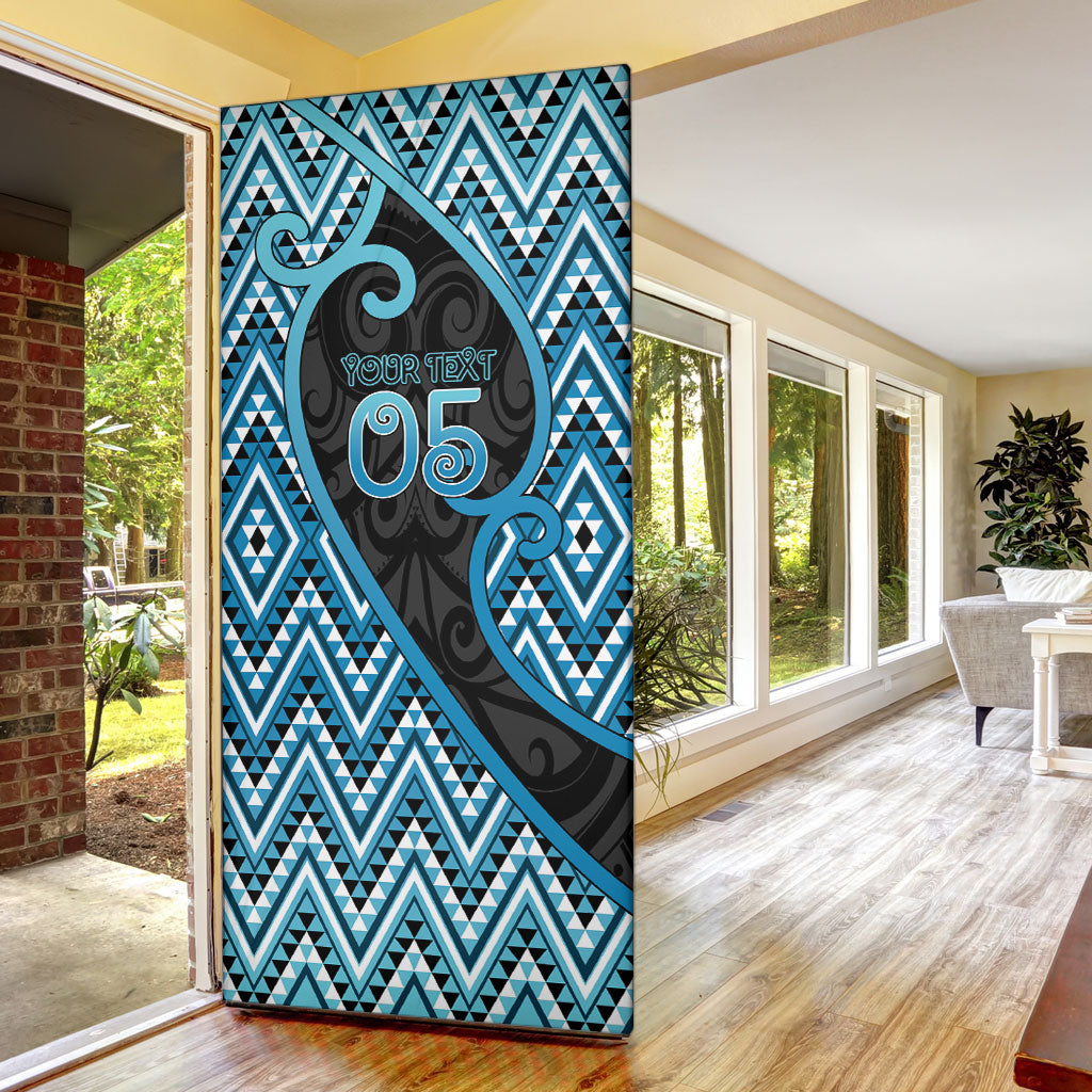 Custom Aotearoa Atua Ranginui Door Cover Maori Sky Father Koru Patterns DT05 - Polynesian Pride