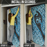 Custom Aotearoa Atua Ranginui Door Cover Maori Sky Father Koru Patterns DT05 - Polynesian Pride