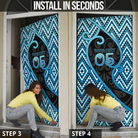 Custom Aotearoa Atua Ranginui Door Cover Maori Sky Father Koru Patterns DT05 - Polynesian Pride