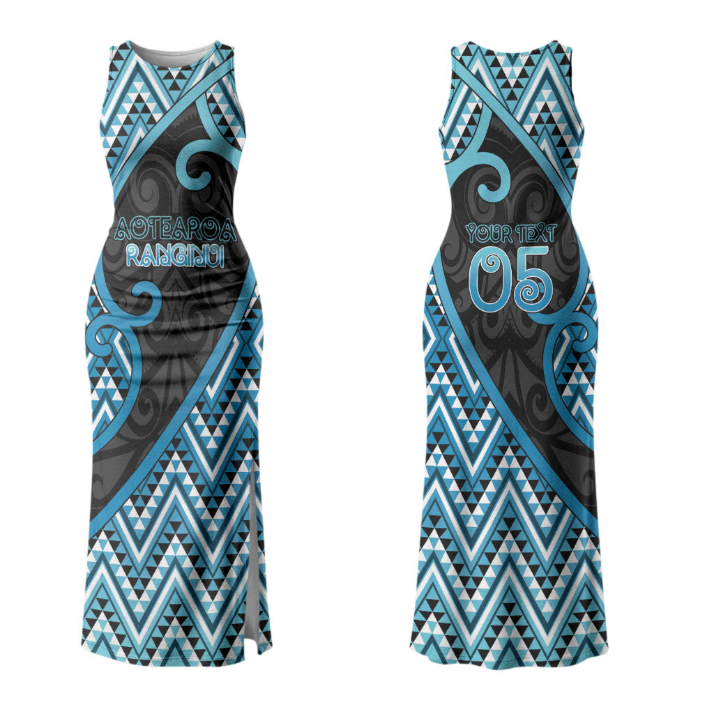 Custom Aotearoa Atua Ranginui Family Matching Tank Maxi Dress and Hawaiian Shirt Maori Sky Father Koru Patterns